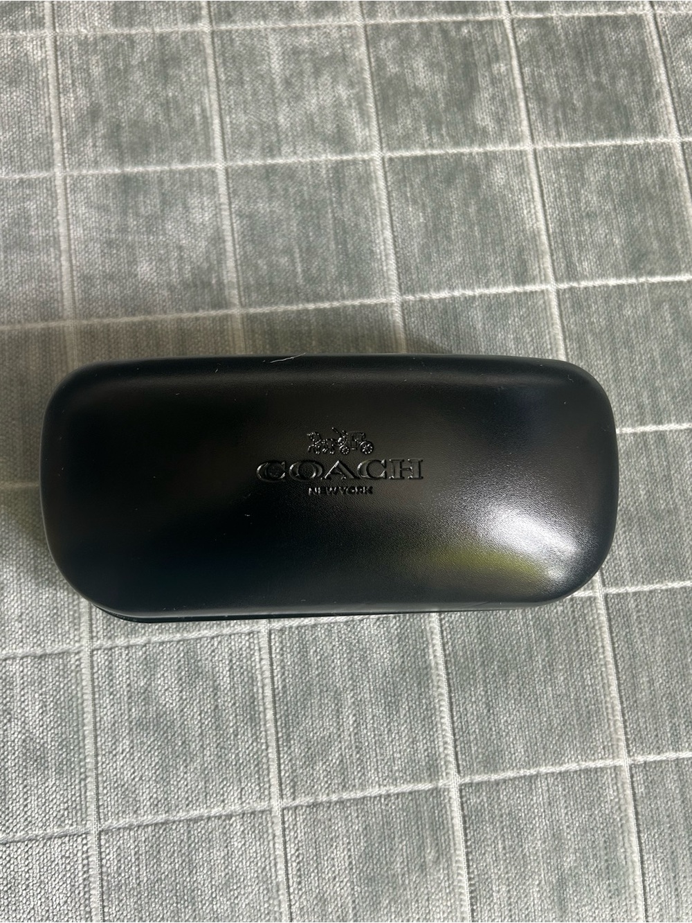 Coach Black Sunglasses Case - Embossed Logo